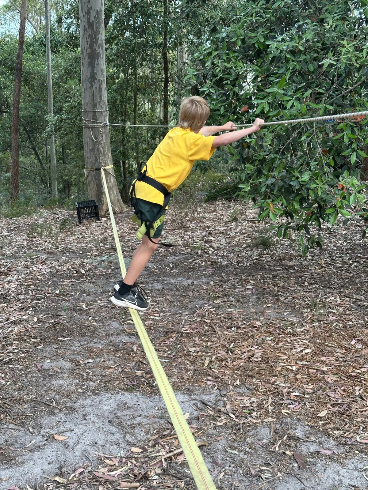 Stepping into strength and balance Our outdoor tightrope challenges kids to build coordination, focus, and core strength while boosting their confidence